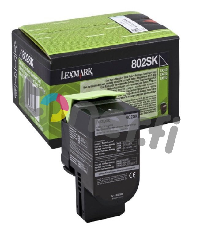 Lexmark 802SK Värikasetti Musta 80C2SK0