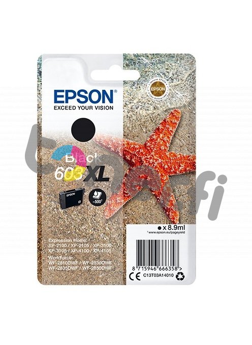 Epson 603 XL Muste Musta C13T03A14010  