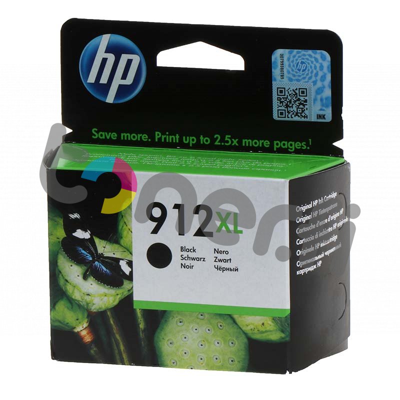 HP 912XL Musta Muste N:o 3YL84AE 