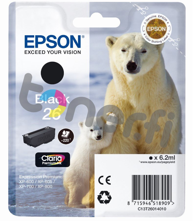 Epson C13T26014010 Muste Musta